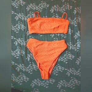 Montce Swimwear Melon Micro Rib Summer Bikini Top